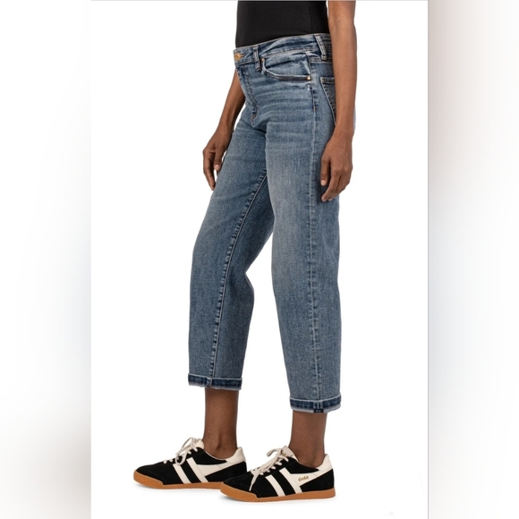 KUT Sienna Baggy Boyfriend Crop Jeans Size 2 - Picture 2 of 8